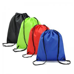China Colorful 210D waterproof polyester  drawstring bag  Mini   Drawstring bunch  Bag folding  pouch pocket for Gift supplier