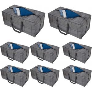 Extra Large Moving Storage Bags with Zippers, Foldable Heavy-Duty Tote for Space Saving, Alternative to Moving Boxes,