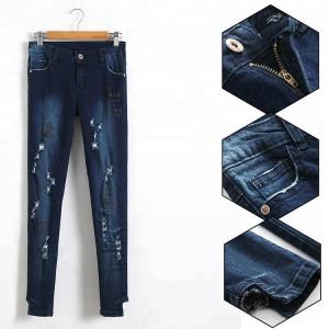China 7-14 Years Girls Denim Pants Skinny Fit , Fashionable Girls Trouser Jeans supplier