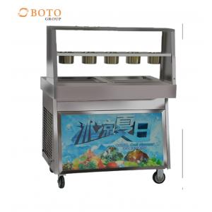 Commercial Catering Stainless Steel Material Freeze Table Double Flat Pan Fry Ice Cream Roll Machine