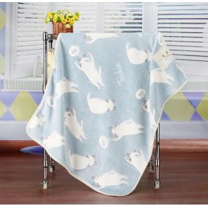 China Flannel Baby Blankets For Spring / Autumn Soft Healthy Cartoon Print Blanket supplier