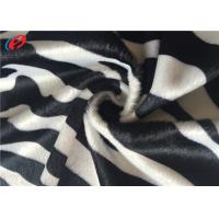 China Zebra Printed Velboa Plain Dyed Velour Striped Velvet Upholstery Fabric For Home Textile on sale