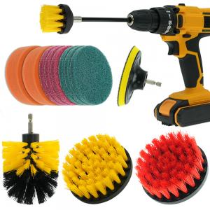Exw Price 14Pcs Drill Brush Set Cleaning Kitchen Power Scrubber Set