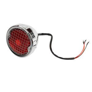 China Vintage Mesh Motorcycle Tail Light with Red Lenses and Durable Construction for Harley Chopper Bobber Cafe Racer wholesale