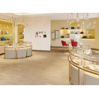 China Fashion Boutique Jewellery Display Showcase Curved Shape Jewelry Display Cabinet on sale