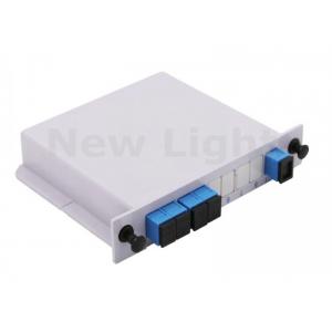 China Planar Waveguide Type Fiber Optic Splitter Box 1x4 PLC Splitter With SC UPC Connector supplier
