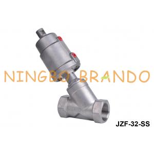1 1/4'' Threaded 2/2 Way Pneumatic Angle Seat Valve Double Acting