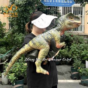 China Tamaño personalizado Bebé Dinosaurio Muñeco de mano verde T Rex para espectáculo de escenario y jardín wholesale