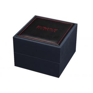 China Plastic + PU Bracelet Presentation Box , Inside White Velvet Gift Box For Wrist Watch supplier