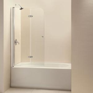 6mm Tempered Bathtub Glass Screen With Stainless Steel Handle
