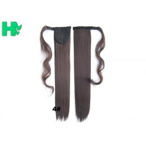 China Soft Bond Long Synthetic Heat Resistant Hair Extensions Silky Straight 20 Inch supplier
