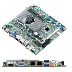 2 Gigabit LAN 6 COM Thin Itx Motherboard For Vending Machine Intel Kaby Lake 7th Gen I3 I5 I7