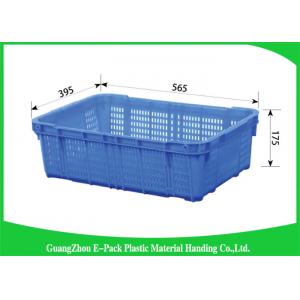 China Green Vegetable Plastic Food Crates Large Vented For Cold Chain Transport supplier