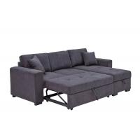 China Fabric Pull Out Sofa Bed Chaise Multi Functional Couch Bed With Storage on sale