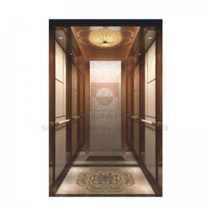 China Floor Marble Mosaic Car Design Elevator Cabin Decoration For Hotel Elevator / Passenger Lift supplier