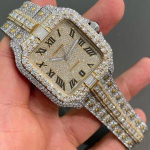 Luxury Brand Full Diamond  Watch Top Quality Vvs Moissanite Watch