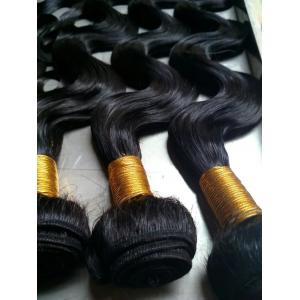 China Brazilian virgin hair 100% REMY hair weft/hair weaving/hair bulk,10‘’ 6A hair weaving  color 1#/1B# supplier
