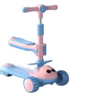 China 3 Wheel Ride On Folding Big Wheel Scooter Car for Kids Yellow Pink Blue Gender-Neutral on sale