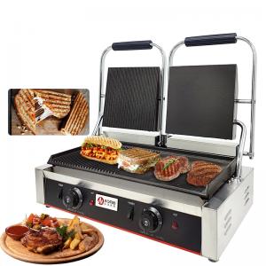 Electric Grill Stainless Steel Toaster Contact Grill Panini Press Grill Commercial