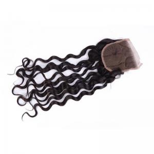 Top Grade Human Hair Extension Lace Closure 4x4 Any Parting Indian Water Wave Closure