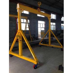 Adjustable Height Portable Gantry Crane , Foldable Gantry Crane With 4 Wheels