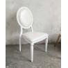 China Clear Acrylic White Aluminum O Back Wedding Party Dining Chair wholesale