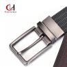 Business Rotary Buckle Men's Leather Belts Embossed Trousers Cowhide