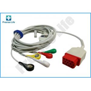 Bionet BM5 ECG Monitor Cable One Piece Type 12 Pins Connector With Snap