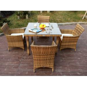 China All Weather Plastic Rattan Garden Dining Sets With Chair And Table supplier