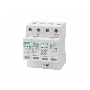 Compact Class B + C Three Phase Electrical Surge Arrester SPDs 12.5kA 3P + NPE