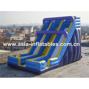 China Beach Rental Inflatable Water Slide With Dual Lanes For Water Amusement supplier