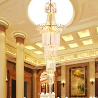 China Luxury Pendant Modern Hanging Lighting Gold Metal Crystal Chandelier on sale