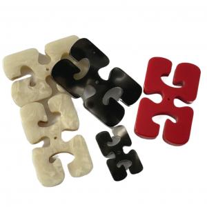 30*19*4mm 1 Hole Rectangle Button With Fake Horn Effect For Diy