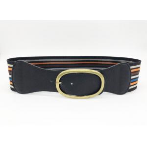 China Women's Multicolor Elastic Belts 7.8cm Width With Anti-brass Buckle​ supplier