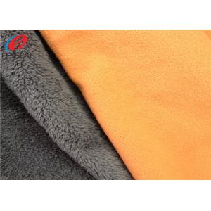 Soft Shell Fabric TPU Coated Fabric Polar Fleece Bonded With Velboa Plush Fabric