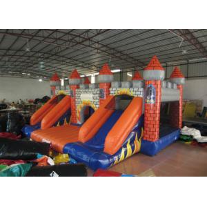 China Classic inflatable castle jump house colourful inflatable bouncy double slide combo house for kids under 15 years old supplier
