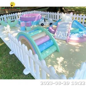 Pastel Soft Play Equipment Set Kids Outdoor Playground Equipment Soft Play Set