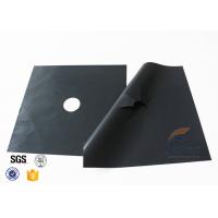 China PTFE Coated Fiberglass Fabric Gas Stove Burner Liners 10.6” X 10.6” 4 PCS on sale