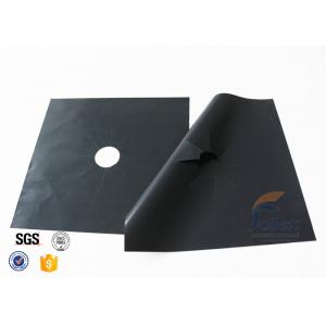 China PTFE Coated Fiberglass Fabric Gas Stove Burner Liners 10.6” X 10.6” 4 PCS supplier