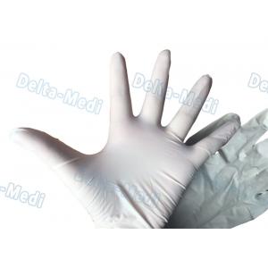 China Durable Disposable Surgical Gloves , White Color Latex Examination Gloves supplier