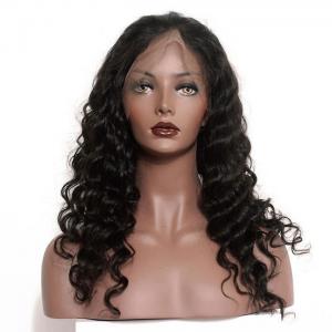 China 150 Density Braided Full Lace Human Hair Wigs Brazilian Deep Wave supplier
