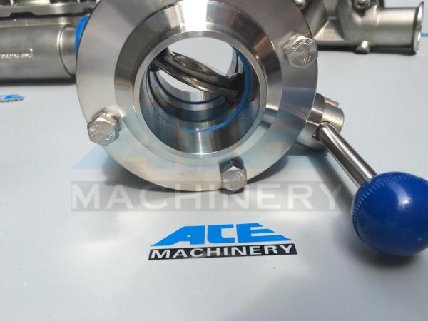 Stainless Steel Manual Welded Three-Piece Butterfly Valve (ACE-DF-10)