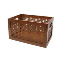 China Woven Desks Antibacterial Wooden Storage Baskets With Handles on sale