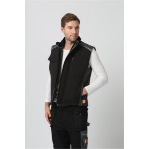 OEM Breathable Water Repellent Clothing , 350gsm Black Winter Vest Mens