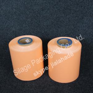 Orange colored Film,silage wrap film, 250mm*25mic*1800m,grass packing Film,LLDPE plastic film