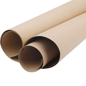China Wooden Pulp Brown Kraft Paper Roll Custom Printing Brown Packing Paper Roll Recyclable wholesale