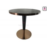 China Black Natural Marble with Gapless Golden Seam Elegant Restaurant Dining Table on sale