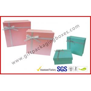 China Yellow Cosmetic Packaging Gift Box with Ribbon , cardboard gift boxes supplier