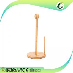 Bamboo kitchen paper towel holder