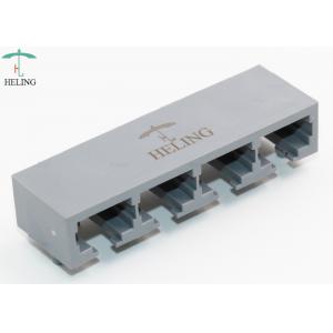 Multi - Port RJ45 Modular Plug 1 X 4 Right Angle Connector For Network XDSL